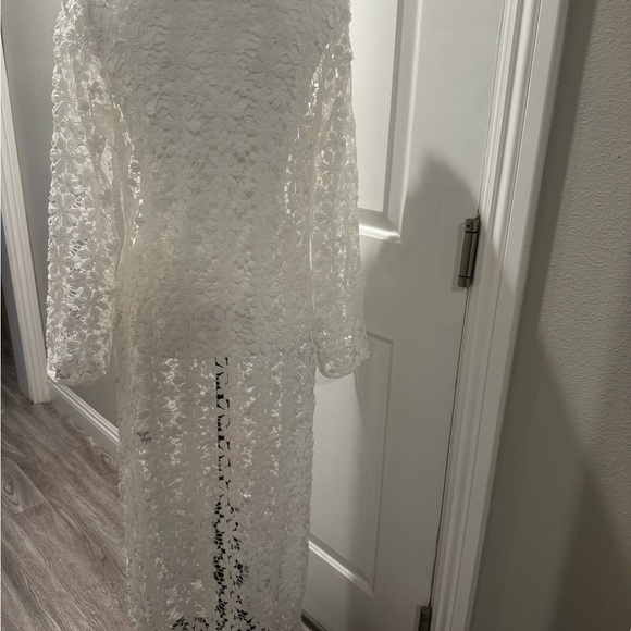 anthropologie long sleeve white dress Acler Wonastow Long-Sleeve Pleated Satin Maxi Dress at MarketFair Shoppes in Princeton, NJ